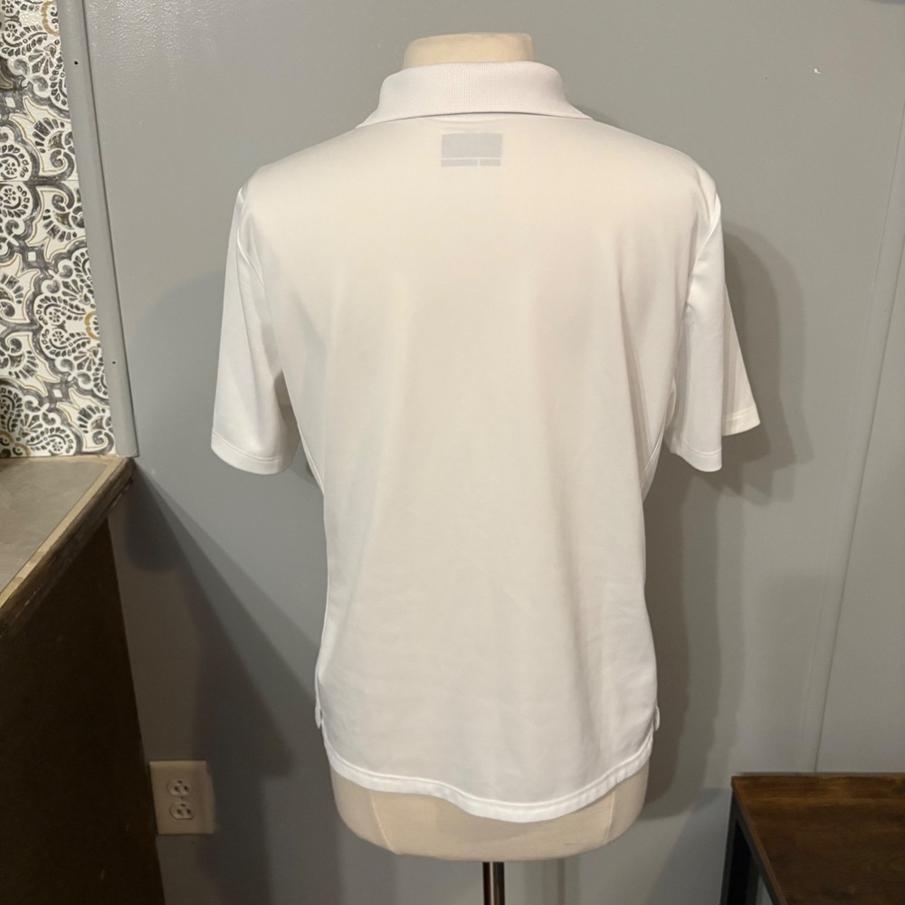 Izod Golf White Collared Athletic Active Short Sleeve Golf Shirt (Women's XL) - Picture 3 of 6